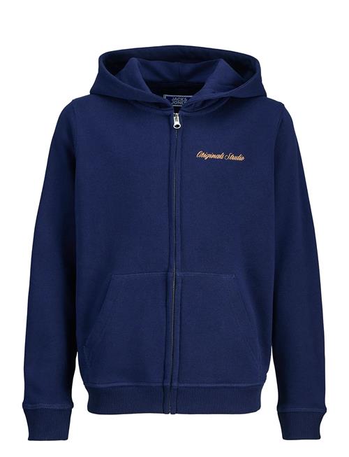 Jack & Jones Jornorrebro Emb Sweat Zip Hood Jnr Jack & J S Navy