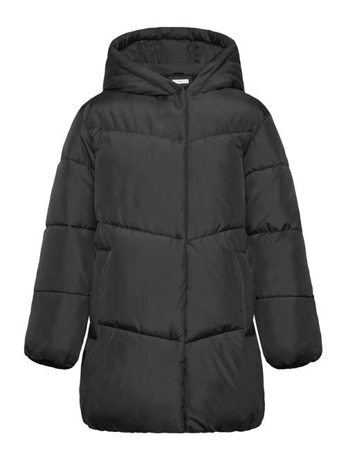 Hood Quilted Coat Mango Black
