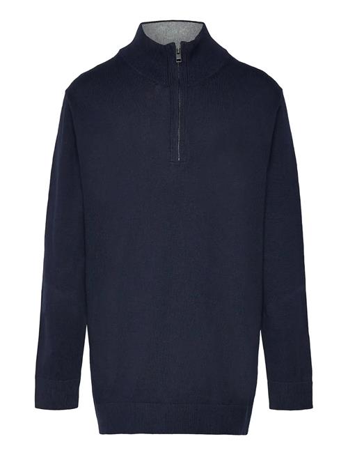Zip Neck Jumper Mango Navy