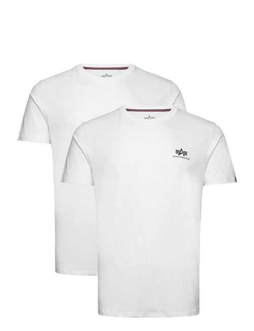Basic T Small Logo 2 Pack Alpha Industries White