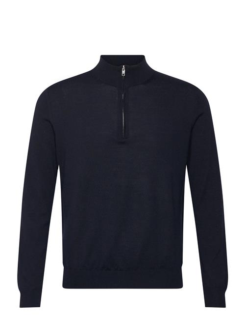 100 Wool Sweater With Perkins Neck Mango Navy