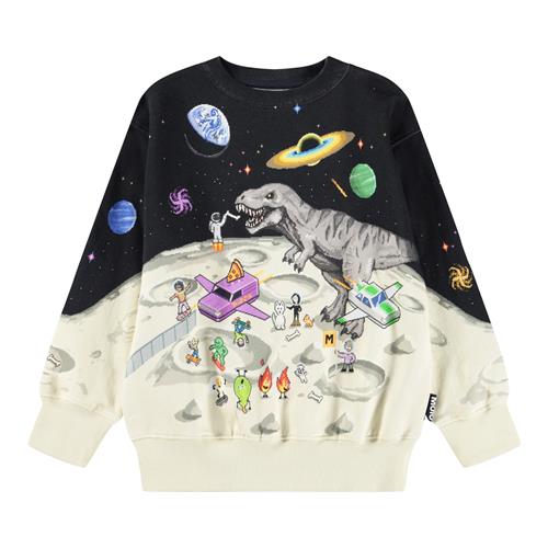Molo Mattis Sweatshirt Pixel Moon  Pixel Moon 128 cm  Sort  128 cm  mand