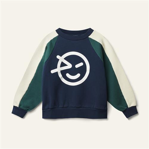 Wynken Wynk Panel Sweatshirt Navy Green Cream  Navy Green Cream 6Y  Marineblå  6 år  mand