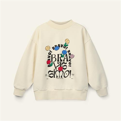 Wynken Kukka Sweatshirt Cream Bravo  Cream Bravo 6Y  Creme  6 år  Unisex