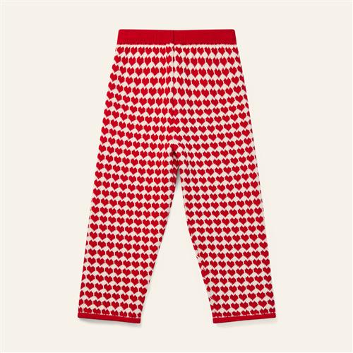 Wynken Piano Vela Strikkede Bukser Red Mini Heart  Red Mini Heart 8Y  Rød  8 år  kvinde