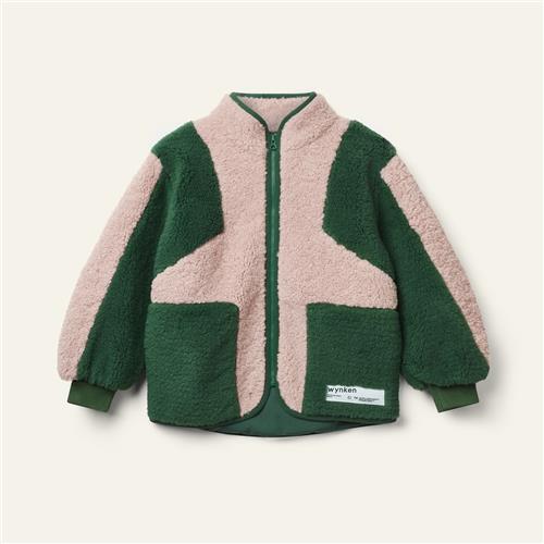 Wynken Wilderness Teddy Pelsjakke Blush Pink Python Green  Blush Pink Python Green 6Y  Lyserød  6 år  kvinde