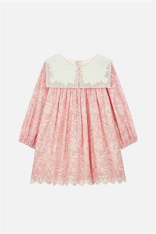 Louise Misha Arinola Vævet Kjole Pink Mountain Avens  Pink Mountain Avens-7 Y  Lyserød  7 år  kvinde