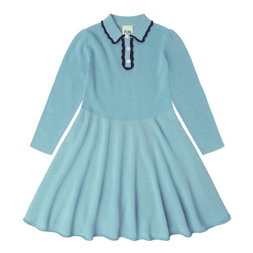 FUB Peblum-kjole Aqua  Aqua-90 cm  Blå  90 cm  kvinde