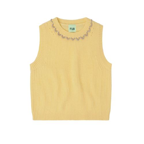 FUB Lammeuldsvest Wheat  Wheat-120 cm Wool Beige  120 cm  Unisex