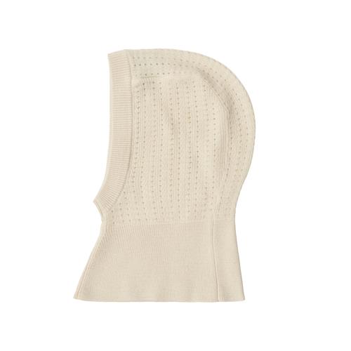 FUB Baby Pointelle Balaclava Ecru  Ecru-80/86 cm Wool Beige  80/86 cm  Unisex