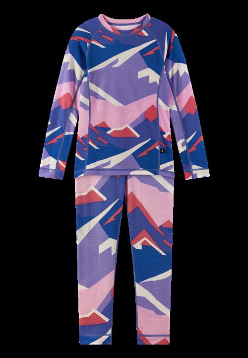 Reima Taitoa Base Layer-sæt I Uld Breezy Violet  Breezy Violet-90 cm  Lilla  90 cm  Unisex