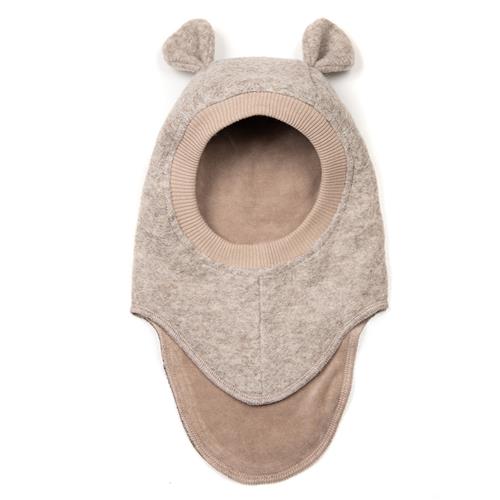 Huttelihut Balaclava I Uld Med Ører Camel Melange  Camel Melange 52 cm  Brun  52 cm  Unisex