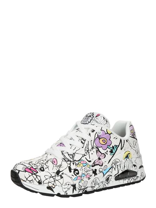 SKECHERS Sneaker low 'Uno'  lavendel / lyserød / sort / hvid