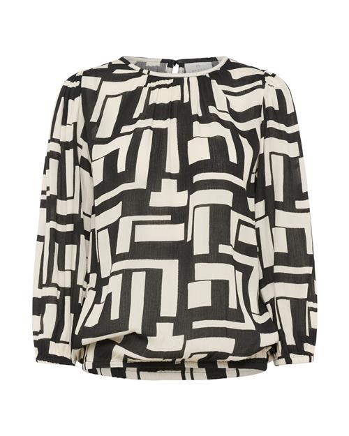 Kaffe Bluse 'Lorina Amber'  elfenben / sort