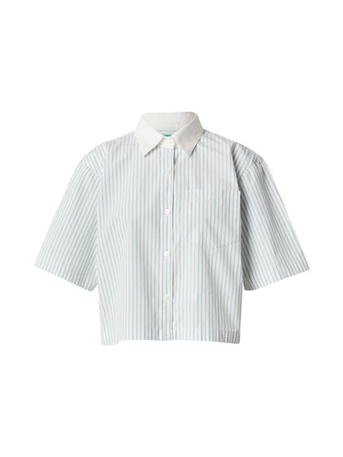 UNITED COLORS OF BENETTON Bluse  himmelblå / hvid