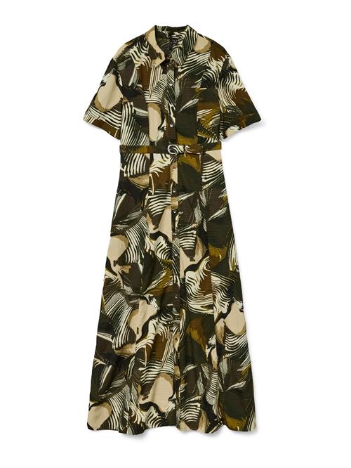 VERO MODA Blusekjole 'VMRUBY FIE'  beige / ecru / cognac / khaki