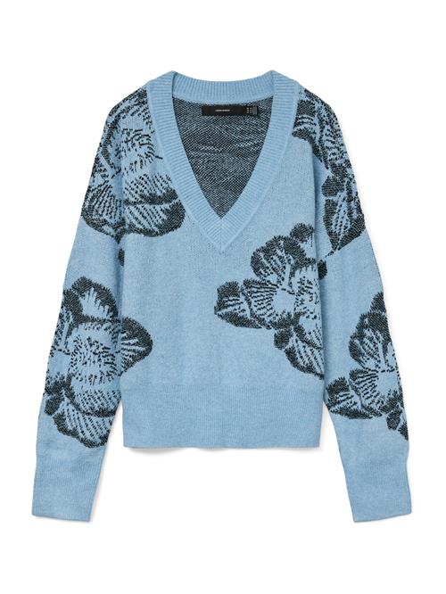 VERO MODA Pullover 'VMFAIRLY'  lyseblå / sort