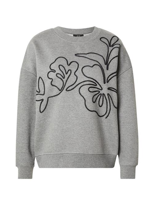 JDY Sweatshirt 'JDYCANOA'  grå-meleret / sort