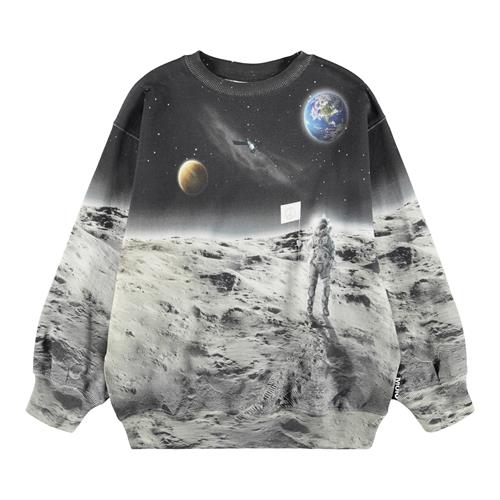 Molo Monti Sweatshirt Moon Traveller  Moon Traveller 128 cm  Sort  128 cm  mand
