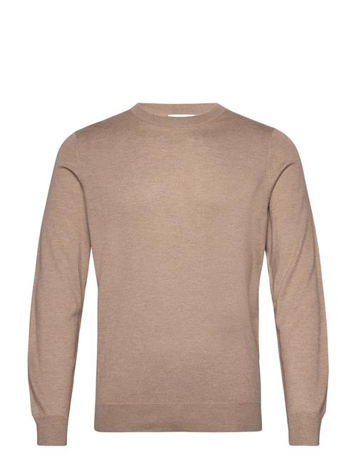 Man Fine Knit O-Neck Sweater Davida Cashmere Beige