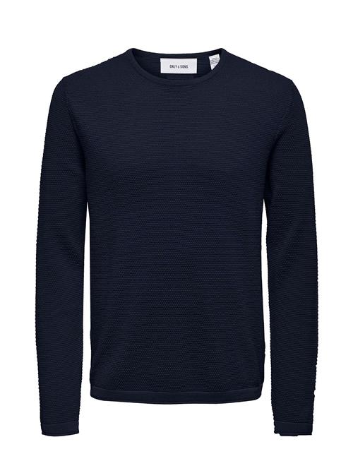 Se Onspanter Life 12 Struc Crew Knit ONLY & SONS Navy ved Booztlet