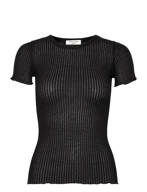 Silk Pointelle T-Shirt Rosemunde Black