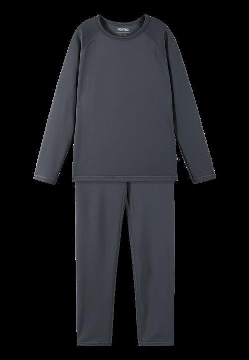 Reima Lampo Termisk Basislag-sæt Soft Black  Soft black-110 cm  Sort  110 cm  Unisex