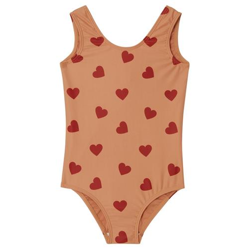 Kuling Milos Hjertemønstret Badedragt Terracotta 98/104 cm  Orange.  98/104 cm  Unisex