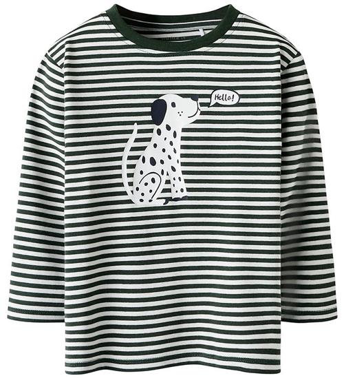 Name It Bluse - NmmKian - Cloud Dancer/Deep Forest m. Print