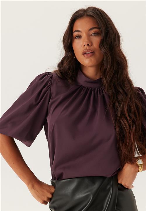 BUBBLEROOM Chimney Collar Puff Sleeve Blouse