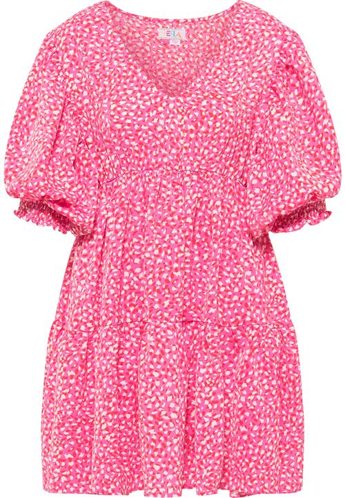 IZIA Kjole  pink / rød / hvid