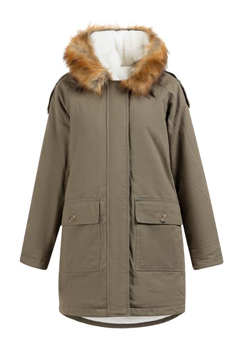 DreiMaster Vintage Vinterfrakke  karamel / oliven / hvid
