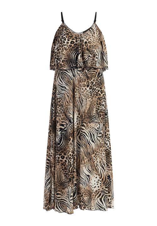 faina Sommerkjole  camel / sort / hvid