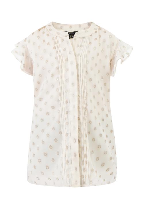 Se faina Bluse 'Mimo'  creme / guld / hvid ved About You