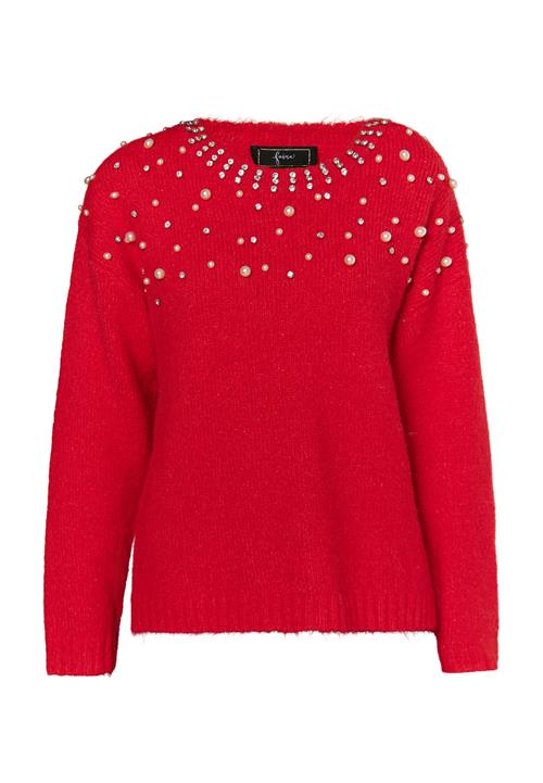 faina Pullover 'Koosh'  rød / perlehvid