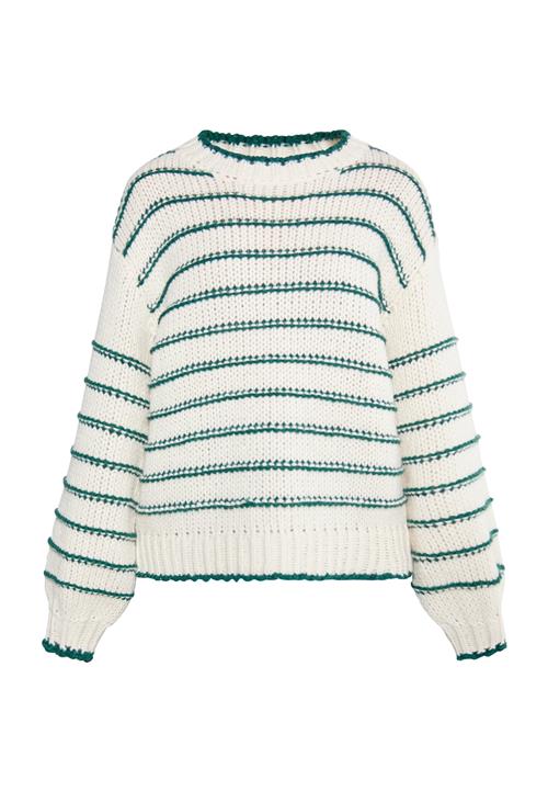 DreiMaster Maritim Pullover  grøn / hvid