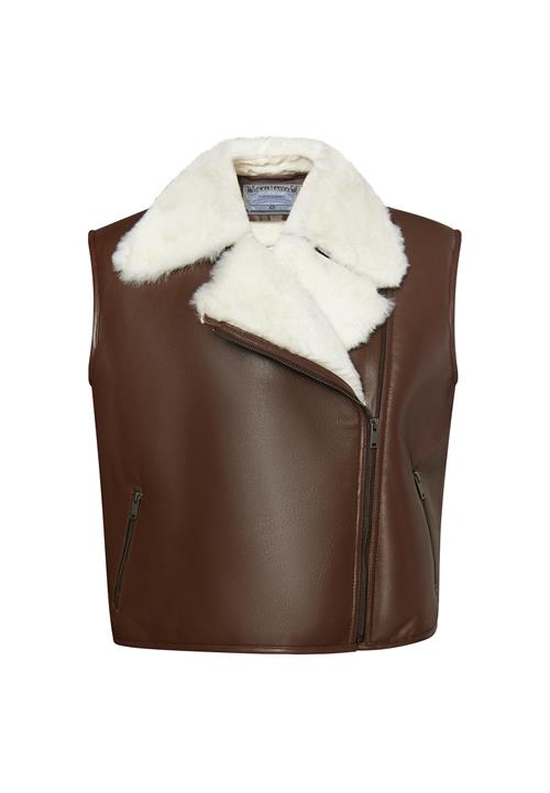 DreiMaster Vintage Vest  mørkebrun / hvid