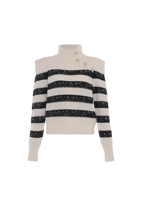 faina Pullover  sort / uldhvid