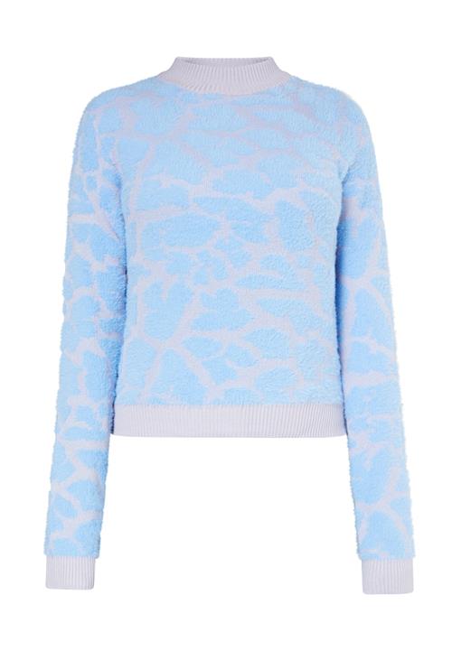 swirly Pullover  beige / lyseblå