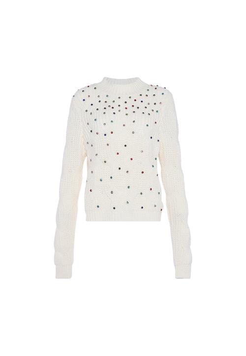 faina Pullover  blå / grøn / rød / uldhvid