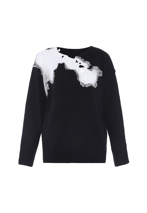faina Pullover  sort / hvid