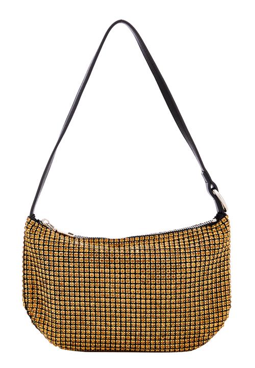 faina Skuldertaske  guld / sort