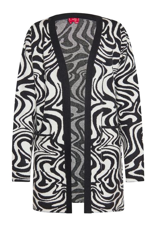 swirly Cardigan  sort / uldhvid