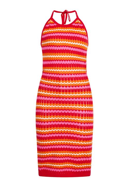 IZIA Strikkjole  orange / pink / rød / hvid