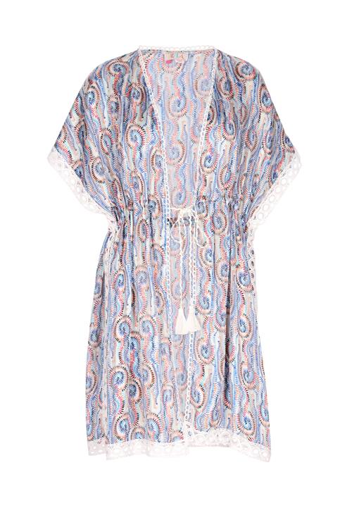 IZIA Kimono  azur / lyseblå / sort / hvid
