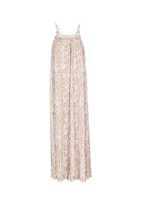 IZIA Kjole  beige / hvid