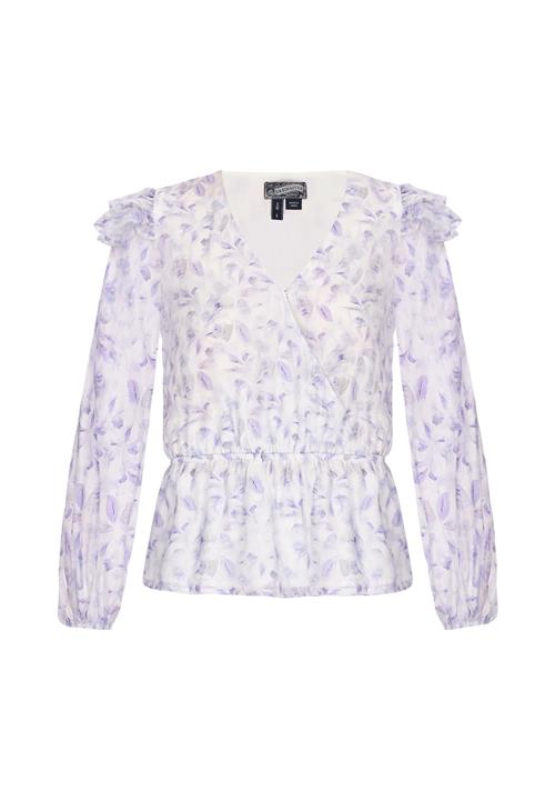 DreiMaster Vintage Bluse  lilla / hvid