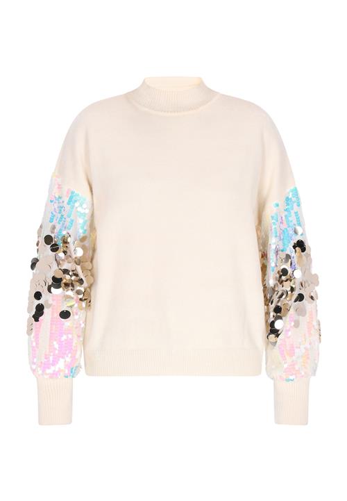 IZIA Pullover  azur / guld / rosé / uldhvid