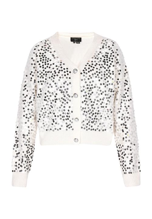faina Cardigan  sølv / hvid