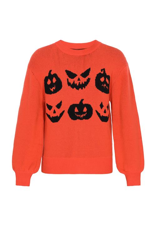 swirly Pullover 'Halloween'  orange / sort
